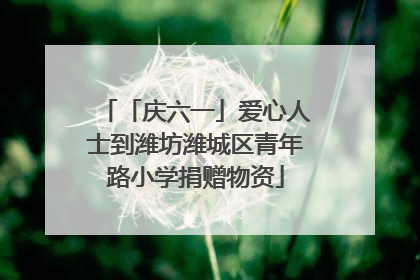 「庆六一」爱心人士到潍坊潍城区青年路小学捐赠物资