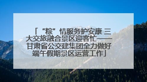 “粽”情服务护安康 三大交旅融合景区迎客忙——甘肃省公交建集团全力做好端午假期景区运营工作