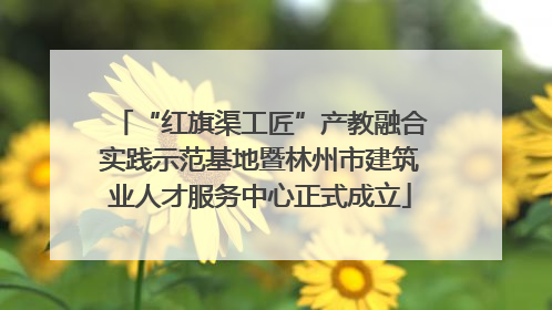 “红旗渠工匠”产教融合实践示范基地暨林州市建筑业人才服务中心正式成立