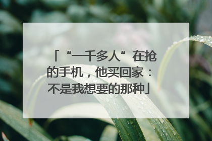 “一千多人”在抢的手机，他买回家：不是我想要的那种