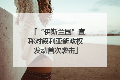 “伊斯兰国”宣称对叙利亚新政权发动首次袭击