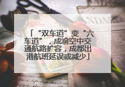 “双车道”变“六车道”，成渝空中交通航路扩容，成都出港航班延误或减少