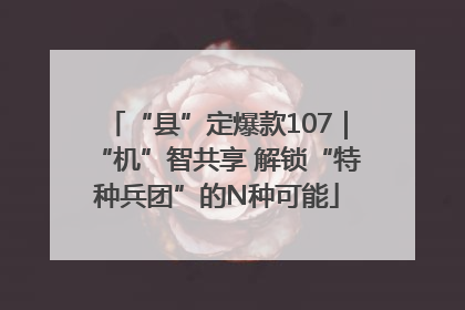 “县”定爆款107｜“机”智共享 解锁“特种兵团”的N种可能
