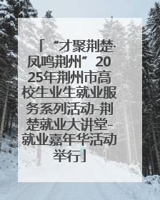 “才聚荆楚·凤鸣荆州”2025年荆州市高校生业生就业服务系列活动-荆楚就业大讲堂-就业嘉年华活动举行