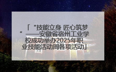 “技能立身 匠心筑梦”——安徽省宿州工业学校成功举办2025年职业技能活动周各项活动