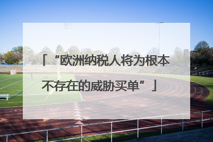 “欧洲纳税人将为根本不存在的威胁买单”