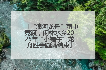 “浪河龙舟”雨中竞渡，闲林水乡2025年“小端午”龙舟胜会圆满结束