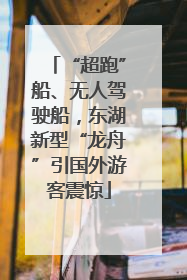 “超跑”船、无人驾驶船，东湖新型“龙舟”引国外游客震惊