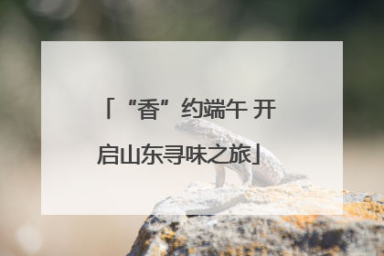 “香”约端午 开启山东寻味之旅