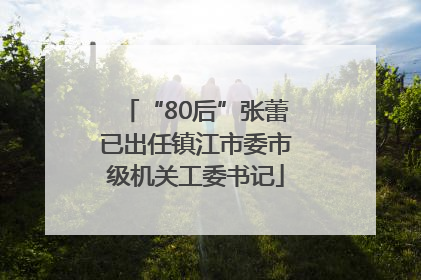 “80后”张蕾已出任镇江市委市级机关工委书记