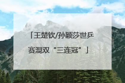 王楚钦/孙颖莎世乒赛混双“三连冠”