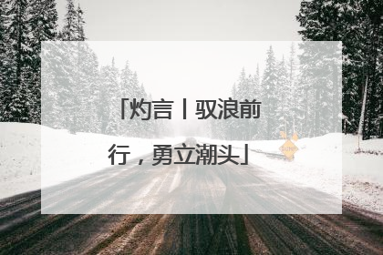 灼言丨驭浪前行，勇立潮头