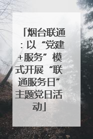 烟台联通：以“党建+服务”模式开展“联通服务日”主题党日活动