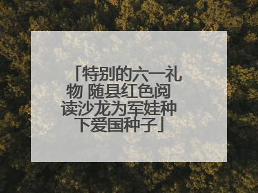 特别的六一礼物 随县红色阅读沙龙为军娃种下爱国种子