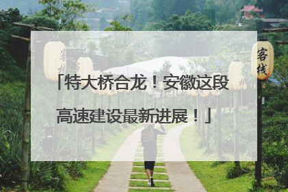 特大桥合龙！安徽这段高速建设最新进展！