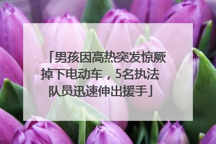 男孩因高热突发惊厥掉下电动车，5名执法队员迅速伸出援手
