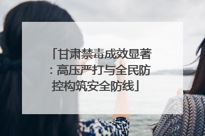 甘肃禁毒成效显著：高压严打与全民防控构筑安全防线