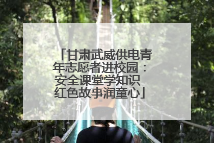 甘肃武威供电青年志愿者进校园：安全课堂学知识 红色故事润童心