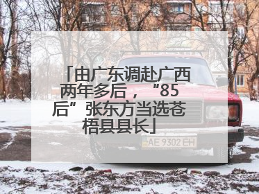 由广东调赴广西两年多后，“85后”张东方当选苍梧县县长