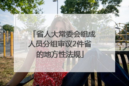 省人大常委会组成人员分组审议2件省的地方性法规
