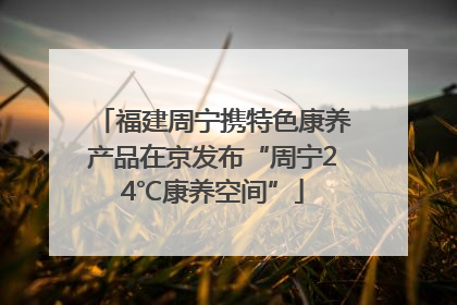 福建周宁携特色康养产品在京发布“周宁24℃康养空间”