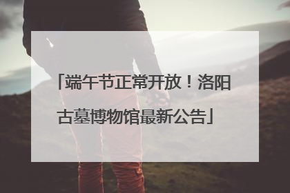 端午节正常开放！洛阳古墓博物馆最新公告