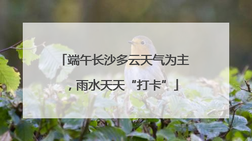 端午长沙多云天气为主，雨水天天“打卡”