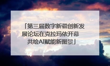 第三届数字新疆创新发展论坛在克拉玛依开幕 共绘AI赋能新图景