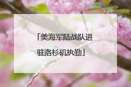 美海军陆战队进驻洛杉矶执勤