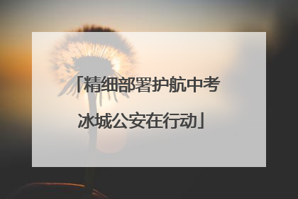 精细部署护航中考 冰城公安在行动