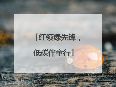 红领绿先锋，低碳伴童行