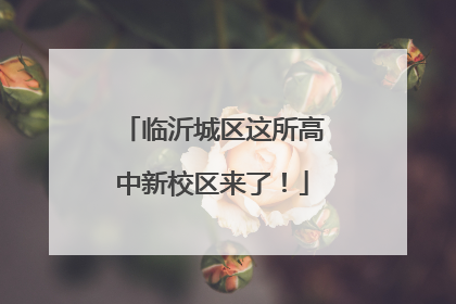 临沂城区这所高中新校区来了！