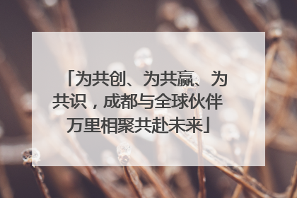 为共创、为共赢、为共识，成都与全球伙伴万里相聚共赴未来