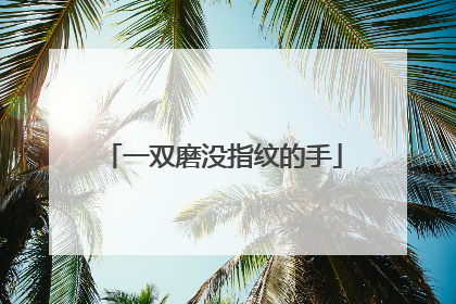 一双磨没指纹的手