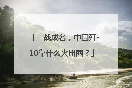一战成名，中国歼-10靠什么火出圈？