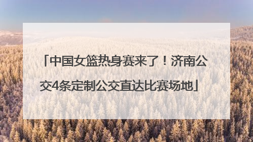 中国女篮热身赛来了！济南公交4条定制公交直达比赛场地