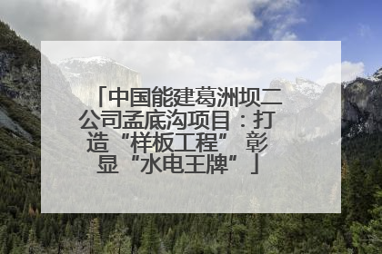 中国能建葛洲坝二公司孟底沟项目：打造“样板工程” 彰显“水电王牌”