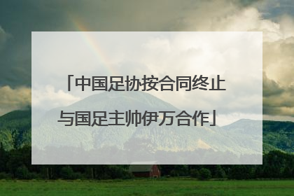 中国足协按合同终止与国足主帅伊万合作