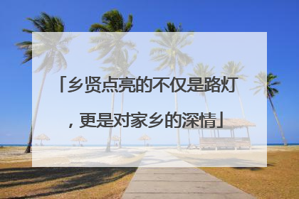 乡贤点亮的不仅是路灯，更是对家乡的深情
