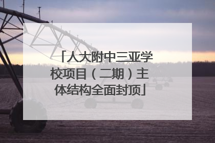 人大附中三亚学校项目（二期）主体结构全面封顶