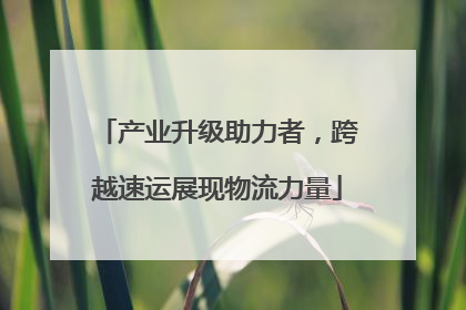 产业升级助力者，跨越速运展现物流力量