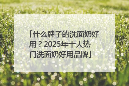 什么牌子的洗面奶好用？2025年十大热门洗面奶好用品牌