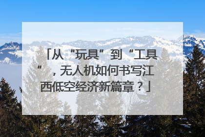 从“玩具”到“工具”，无人机如何书写江西低空经济新篇章？