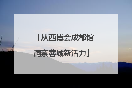 从西博会成都馆洞察蓉城新活力