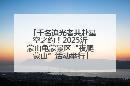 千名追光者共赴星空之约！2025沂蒙山龟蒙景区“夜爬蒙山”活动举行