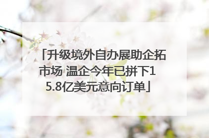 升级境外自办展助企拓市场 温企今年已拼下15.8亿美元意向订单