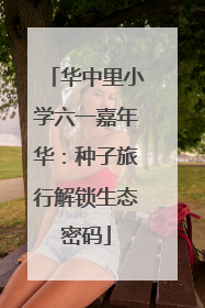 华中里小学六一嘉年华：种子旅行解锁生态密码