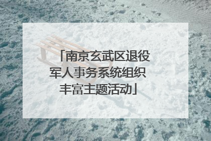南京玄武区退役军人事务系统组织丰富主题活动