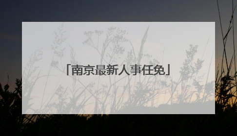 南京最新人事任免