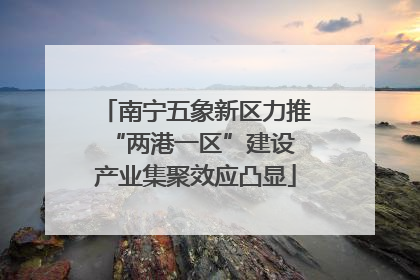 南宁五象新区力推“两港一区”建设 产业集聚效应凸显
